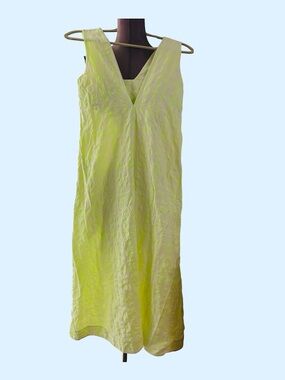 COS Sleeveless V-Neck Lime Green Summer Dress